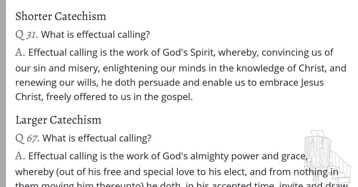 Westminster Daily What Is Effectual Calling 